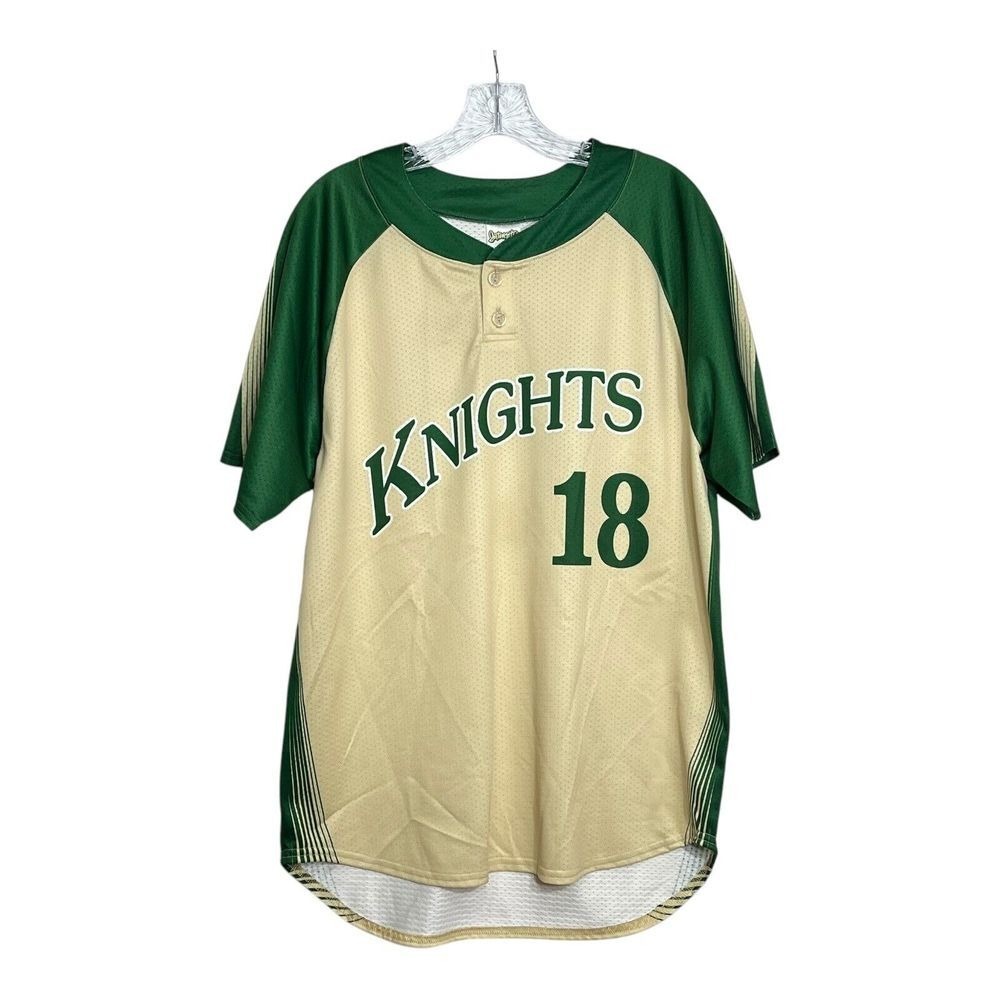 Intensity Athletics Knights Baseball‎ Jersey Gold Green Number 18 Women's M NWOT